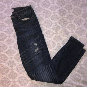 Torn Moto Style Jeans